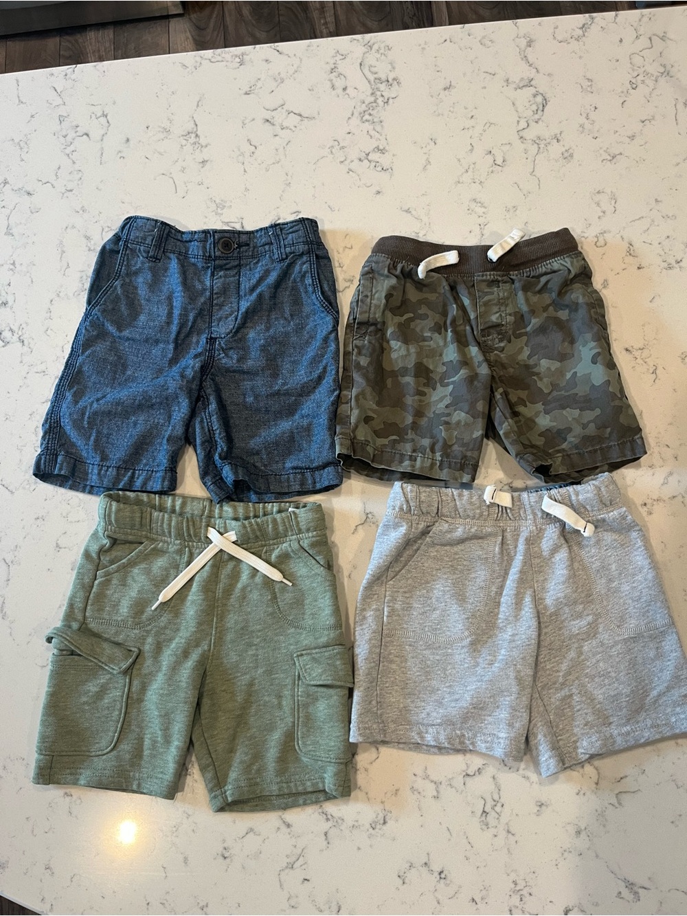 Old Navy Boys' Shorts Set - Blue, Camo Green, Olive, Heather Gray